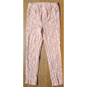 Reserved peach legging with flower print girls size 110cm/ 5T